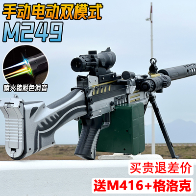 六一礼物M249水晶电动连发玩具枪