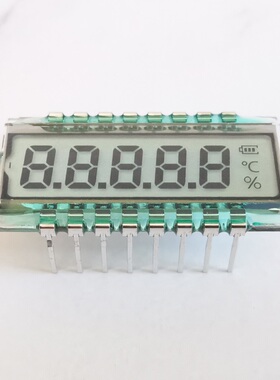大连奇耘HTN超宽温5位8字段码液晶屏温湿度lcd液晶显示屏QYH04418