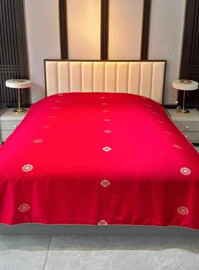 婚礼棉被核心衬垫盖上等红色婚礼棉被丝绸棉被壳100%棉棉被盖棉絮