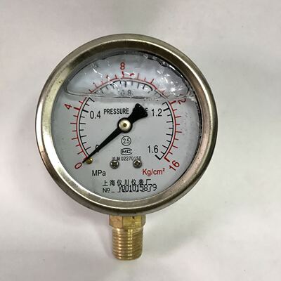 压力表 耐震1.6mpa 16kg 螺纹ZG1/4 直径13mm 牙距55*19牙 68mm