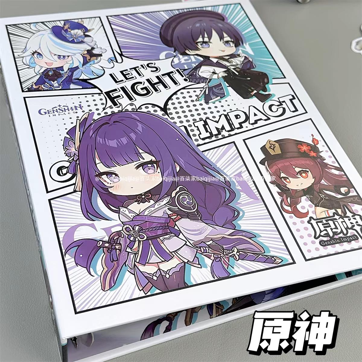 原神卡册四宫格儿童拍立得小卡卡片收纳册活页可爱风高颜值收藏册