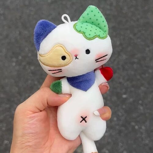 可爱拼接猫咪小怪毛绒玩偶公仔钥匙扣挂饰少女心玩偶包包配饰礼物