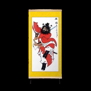 快速发货新款驱邪l国画钟馗伏魔图挂画钟魁镇宅墙画门神壁画中堂