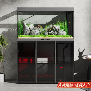 快速发货a鱼缸客厅家用超白玻璃底滤龙鱼缸中小型水草植物生