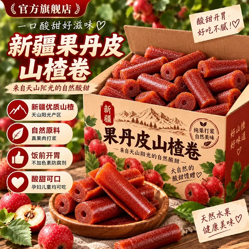 果丹皮山楂零食卷旗舰店无糖精无糖片人专用球六物丸非中药材老式