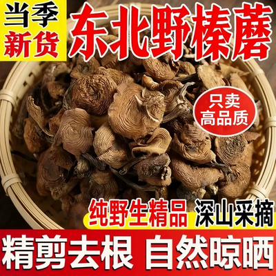 东北纯野生榛蘑丁特级干货农家小鸡炖蘑菇山货特产营养干蘑菇菌菇