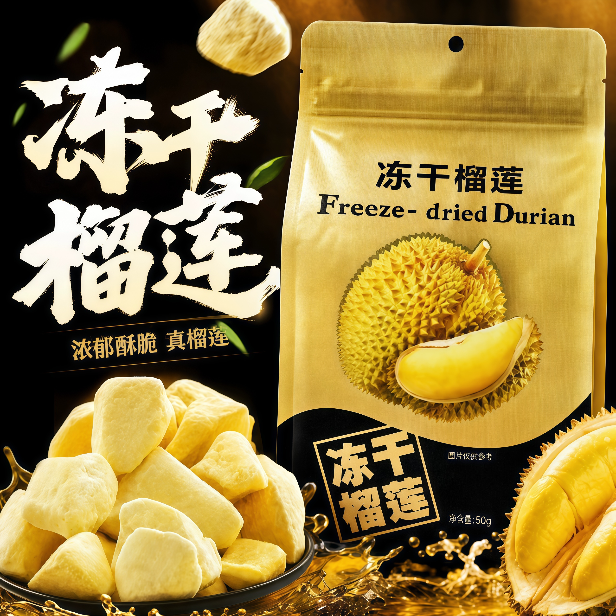 冻干榴莲泰国独立包装官方旗舰店原装进口金枕榴莲干果干网红零食