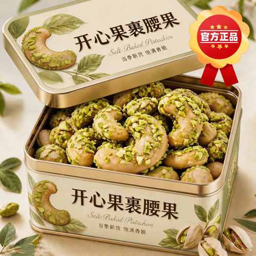 新品开心果裹腰果仁健康坚果零食批发散装休闲解馋独立包装旗舰店