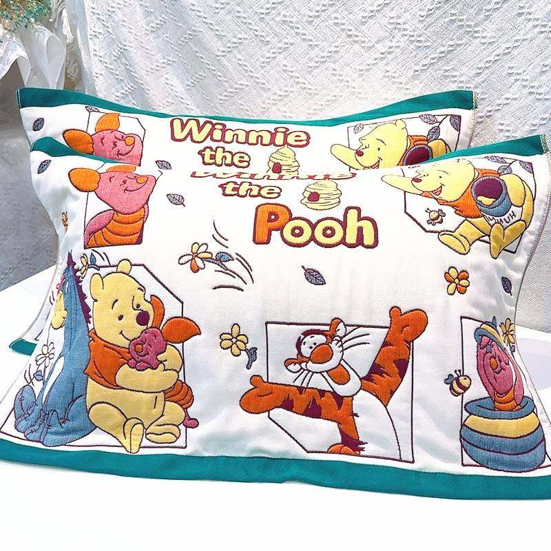 【官方旗舰店正品】纱布枕巾纯棉一对轻奢高级感等品八层加厚成人