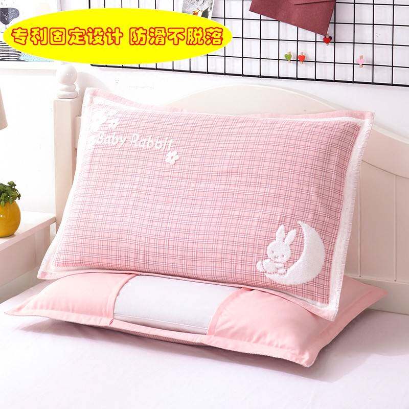 【官方旗舰店正品】纱布枕巾纯棉一对轻奢高级感等品加厚卡通全棉