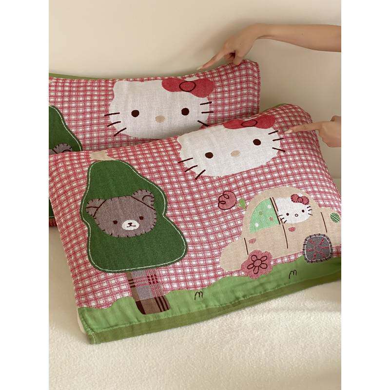 【官方旗舰店正品】纱布枕巾纯棉一对轻奢高级感等品安懒懒 全棉