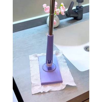 夹布洗脸巾拖把官方旗舰店正品一次性夹厨房去油污家用懒人静电湿