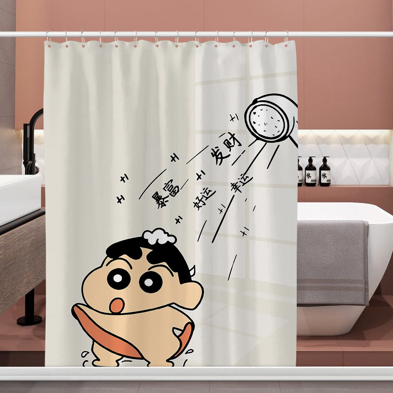 浴室浴帘卫生间干湿分离防水布帘免打孔套装淋浴隔断门帘加厚防霉,家庭/个人清洁工具,浴帘,淘宝优惠券,粉丝福利购,淘宝优惠卷