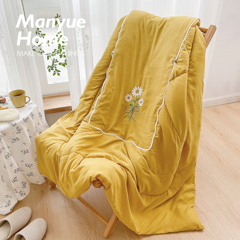 蔓越家 ins风小雏菊抱枕被卧室被子抱枕两用办公室沙发.空调午睡