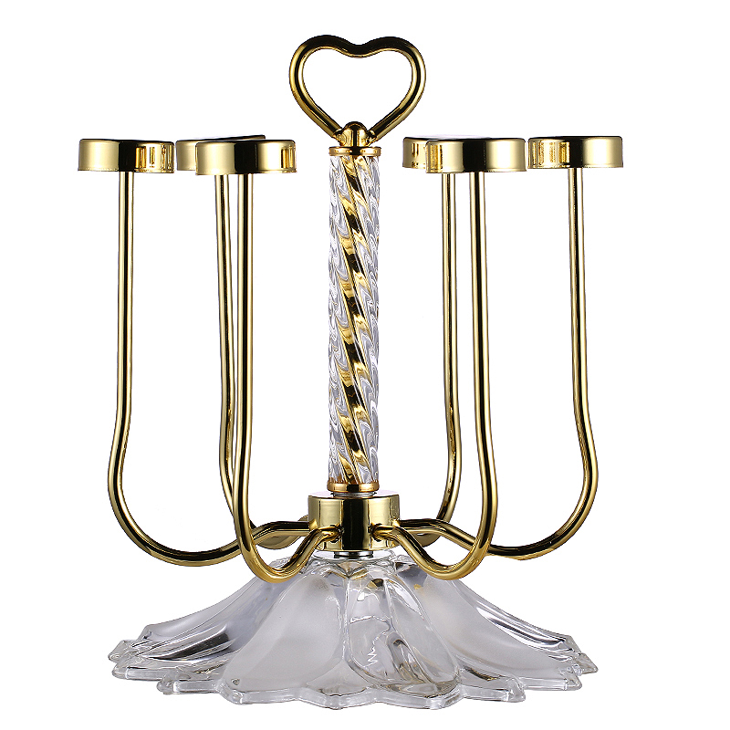 欧式杯架水杯挂架l创意家用不锈钢倒挂茶杯架子沥水玻璃杯子架置