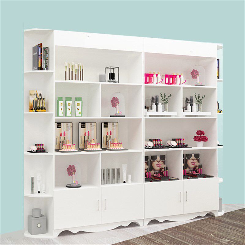 置物架化妆品展示柜m美容院货柜产品展柜陈列柜理发美甲店货架展
