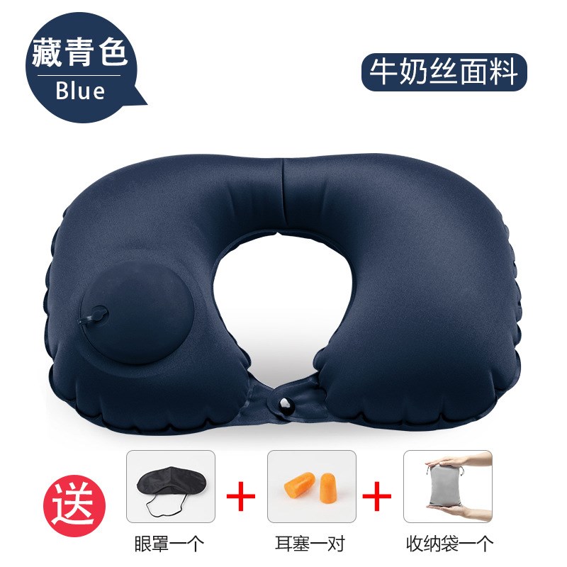 现货充气u型枕护颈u形旅行颈椎脖子靠枕便携飞机午睡吹气旅游枕头