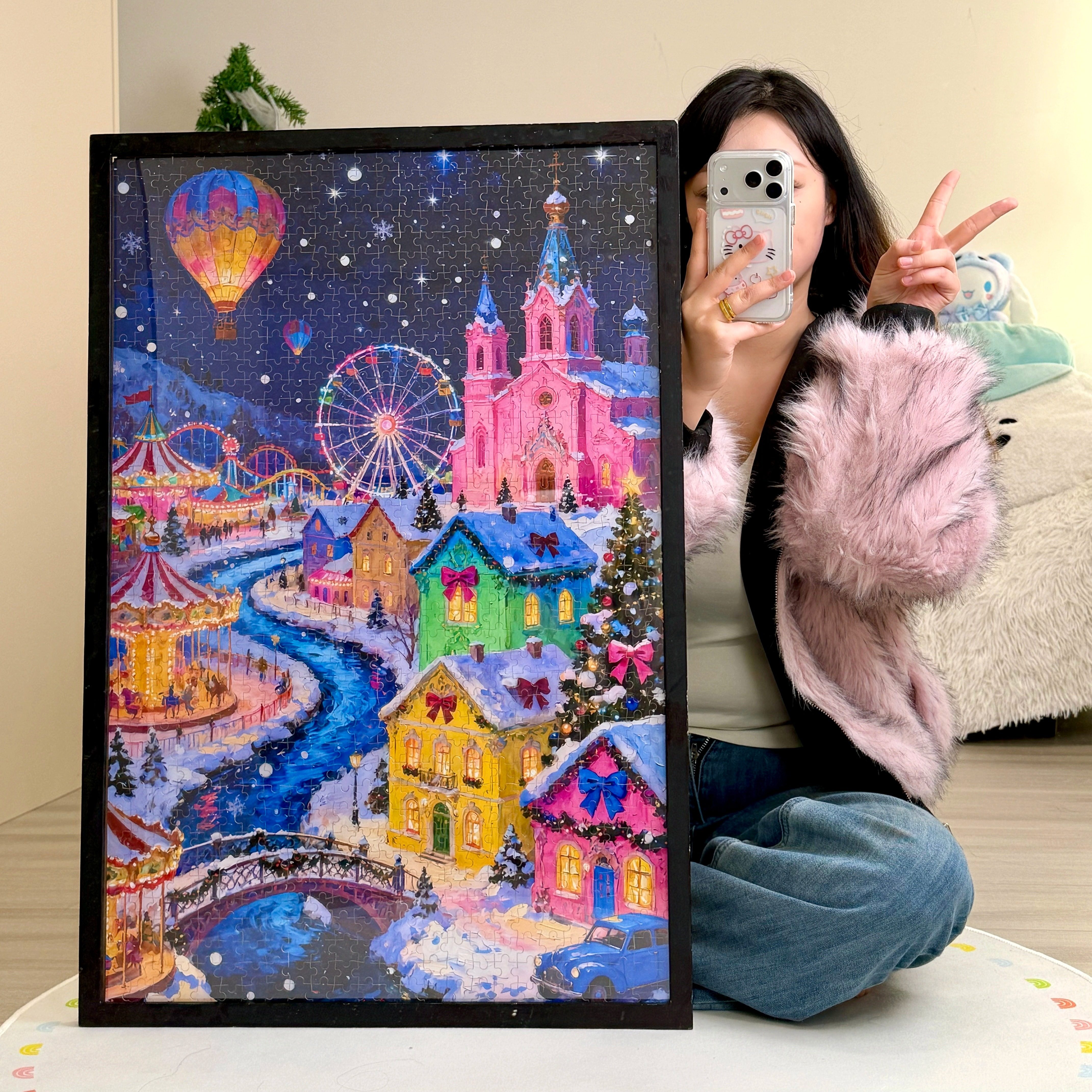 Ezz图韵小铺正品《糖霜圣诞节》300/500/1000 高清椴木原创拼图