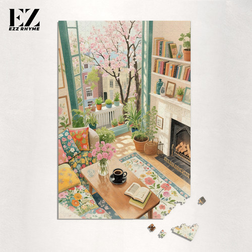 Ezz图韵小铺正品《春日宅家》500/1000高级椴木原创拼图