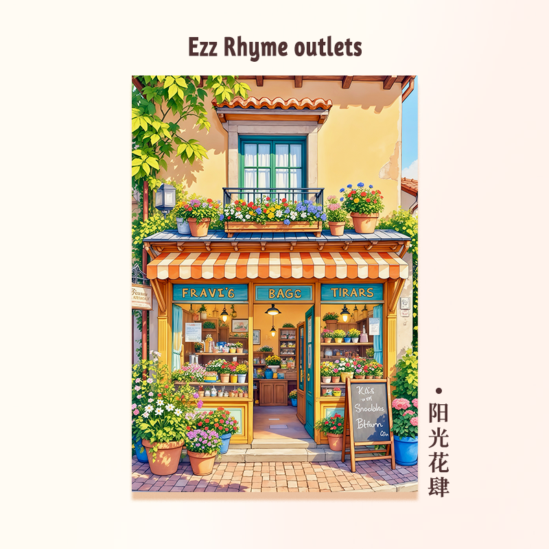 Ezz图韵小铺正品《阳光花肆》300/500/1000 原创高清椴木拼图