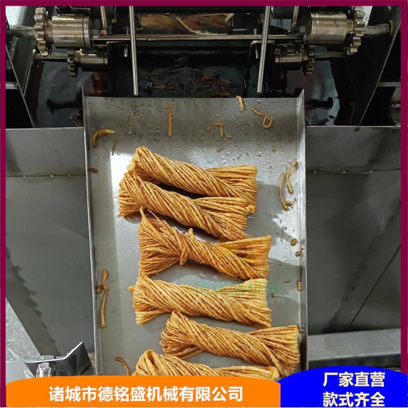 做金丝馓子成套设备电加热茶馓子油炸机挂条式小馓子油炸线