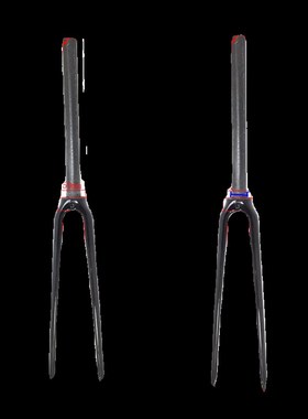 碳纤维公路自行车前叉C圈刹直锥管28.60碳叉7K00CX25C白红色1英寸