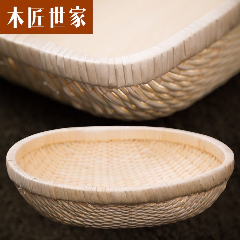 柳编笸箩圆形馒头筐家用藤编收纳筐水干果篮盘针线簸.箩厨房馍筐,收纳整理,其他收纳篮,淘宝优惠券,粉丝福利购,淘宝优惠卷