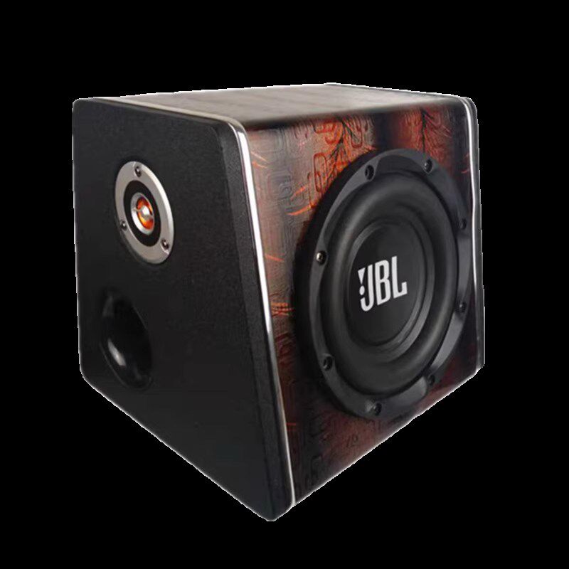 包邮有源汽车低音炮 12V220V 8F寸大功率低音炮 扇形带高音低音炮