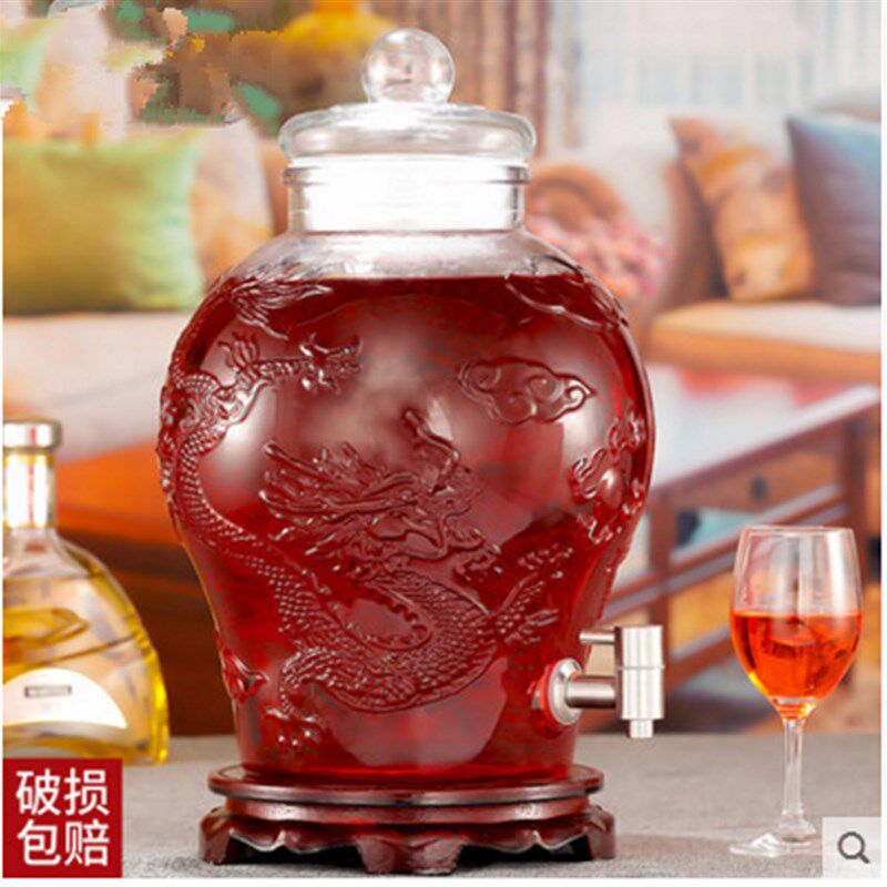 包邮10斤20斤30n斤40斤50斤60斤泡酒坛玻璃泡酒瓶带龙头酒桶酒缸
