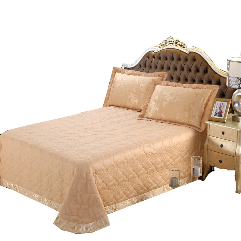 欧式特价纯棉绗缝夹棉床盖单件y全棉加厚床罩双人床笠床盖三四件