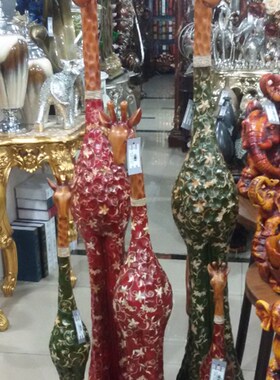 欧式客厅工艺品摆j设 树脂象鹿落地大摆件 电视柜玄关家居装饰品