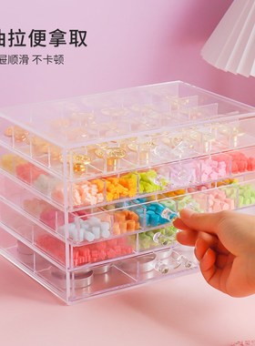 火漆印章收纳盒章头复p古黄铜蜡烛蜡粒火漆工具整理透明分格置物