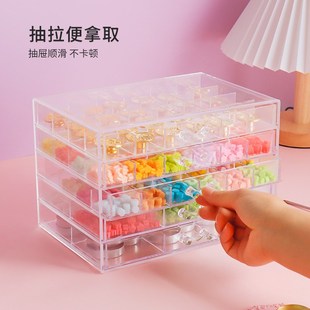 火漆印章收纳盒章头复p古黄铜蜡烛蜡粒火漆工具整理透明分格置物