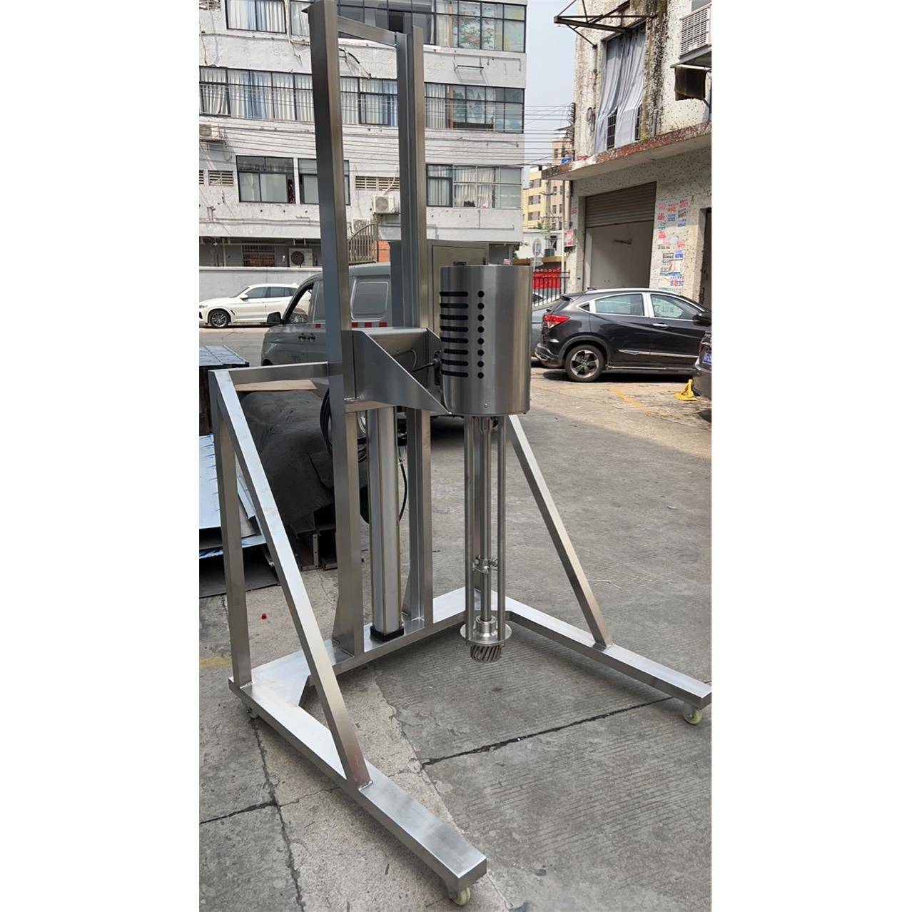 真空高速化妆品锥形加热移动式均质小型搅拌机移动均质机乳化机