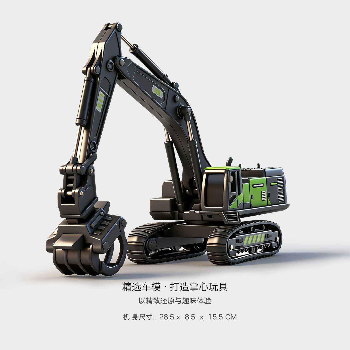 叉车儿童玩具吊车推土车压路车大号合金工程车小汽车仿真模型套装
