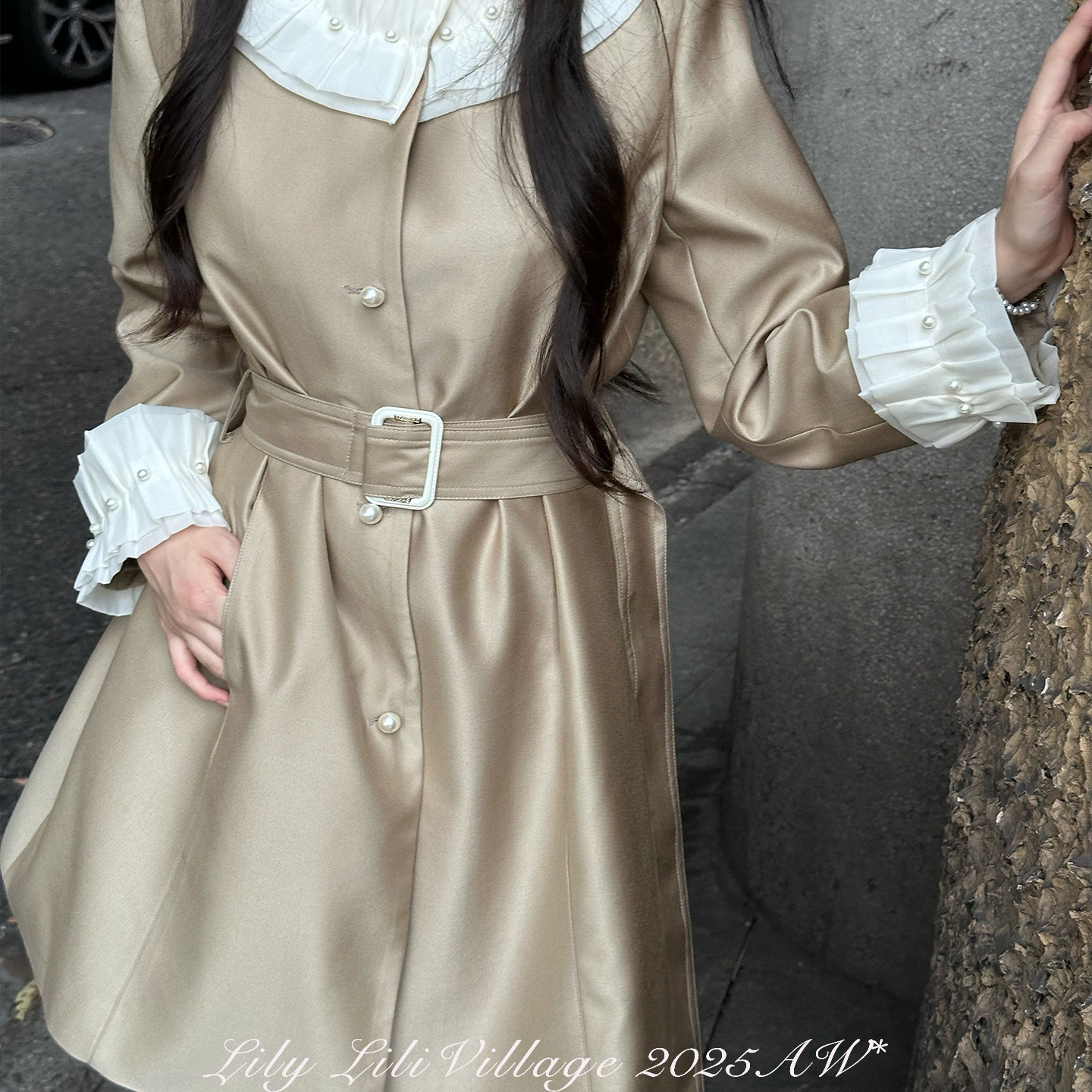 原创设计日常风显瘦花边气质秋冬