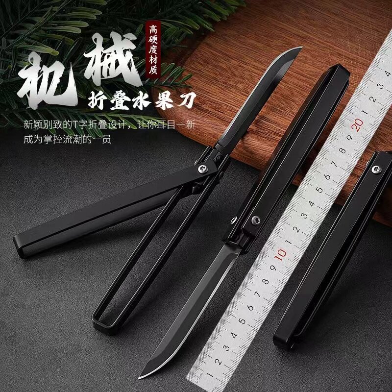 机械折叠不锈钢瓜果刀便携露营刀