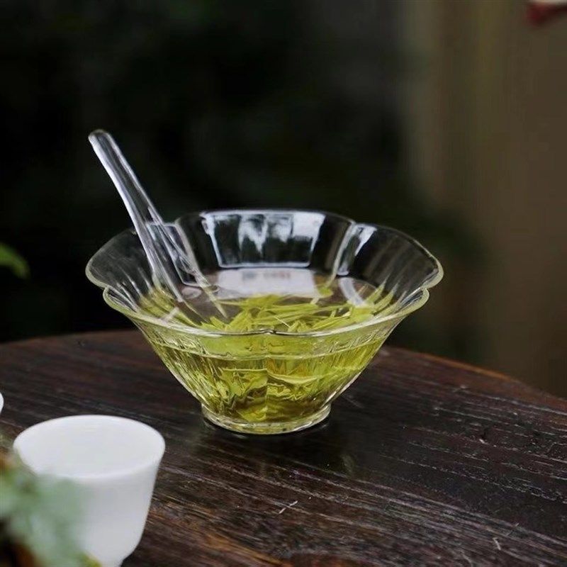 耐热玻璃斗笠碗手工茶具斗笠茶盏C泡茶器干泡碗汤勺功夫茶道花瓣,餐饮具,碗,淘宝优惠券,粉丝福利购,淘宝优惠卷