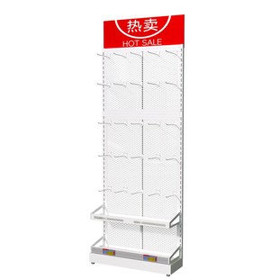 超市货架便利店靠墙袜子小型置物架唇膏挂M架小卖部零食挂钩展示