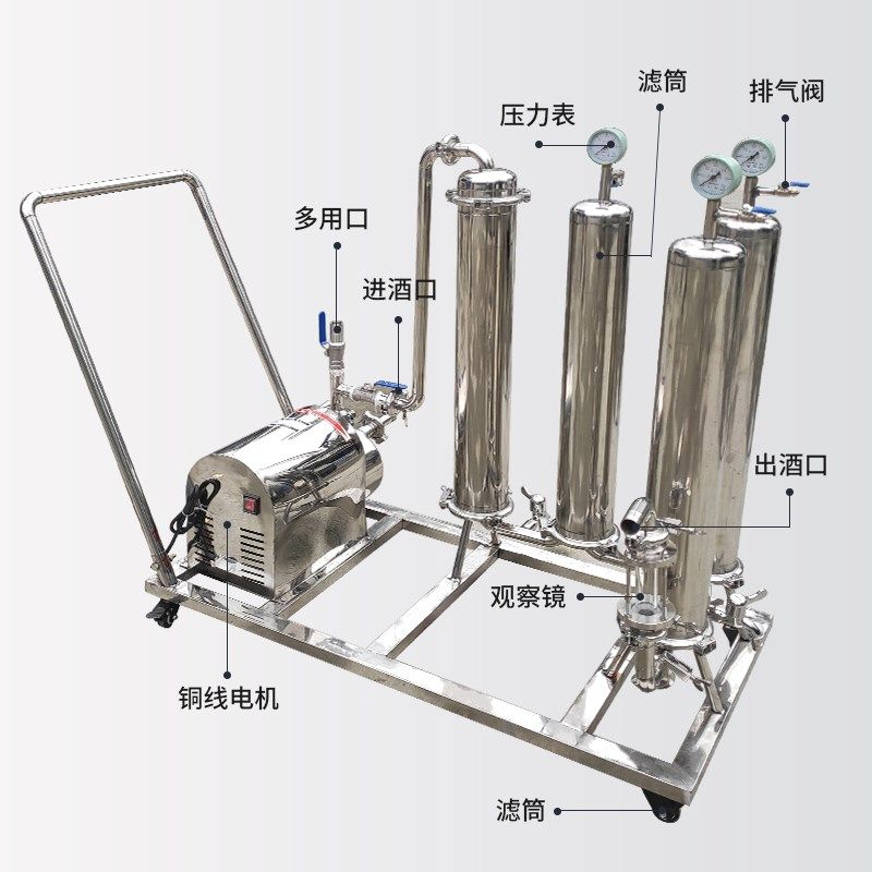 厂家直销高精细四级过滤器白酒除味催陈商用不锈钢V红酒果酒催陈,机械设备,过滤设备,淘宝优惠券,粉丝福利购,淘宝优惠卷