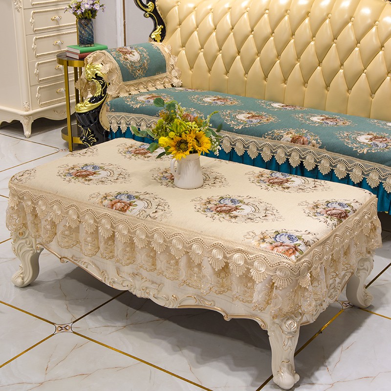 茶几垫茶几布欧式长方形茶几台布茶E几桌布蕾丝电视柜盖布茶几巾