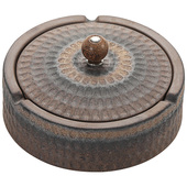 陶瓷烟灰缸复古怀旧鎏金带盖防风飞灰家居密N封烟缸客厅办公室摆