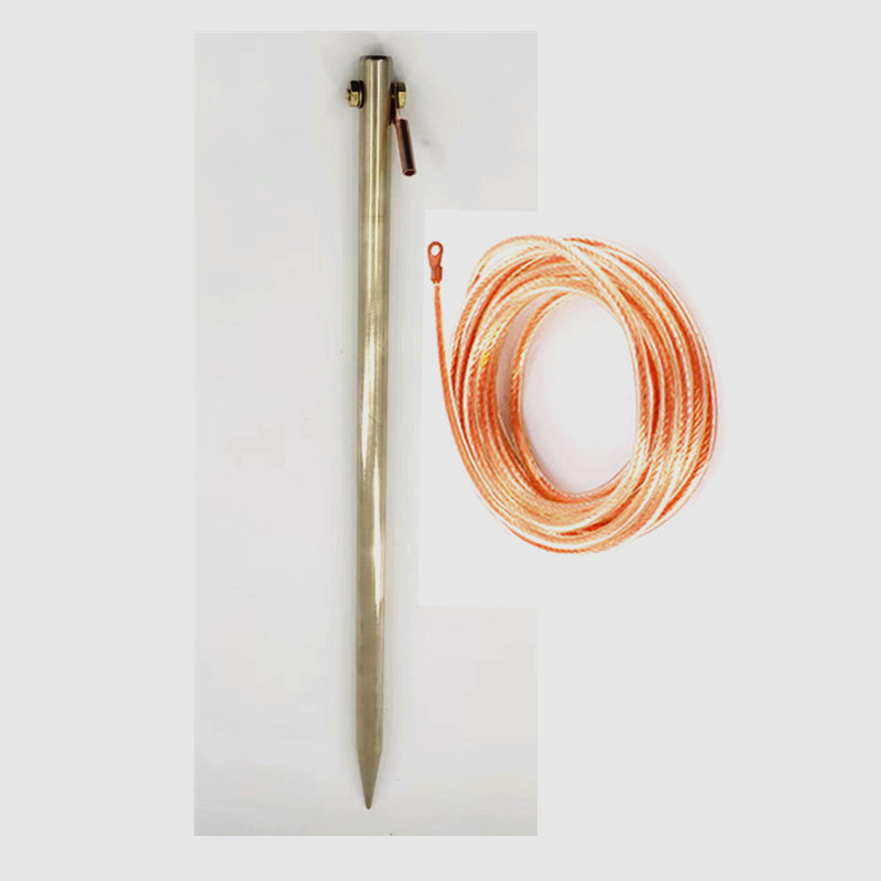 防静电接地针纯铜l全铜实芯避雷针接地线软铜线接地铜棒接地引下