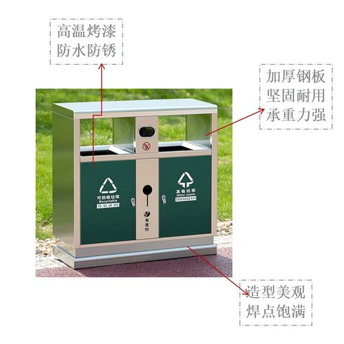 户外垃圾桶不锈i钢室外别墅庭院公园景区果皮箱大号单桶环卫垃圾