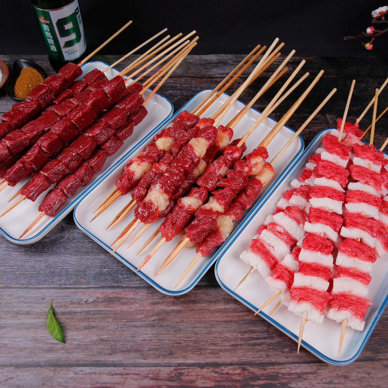 仿真生肉串模型i假菜美食展会用品烧烤食材烤串道具假烤串样品模