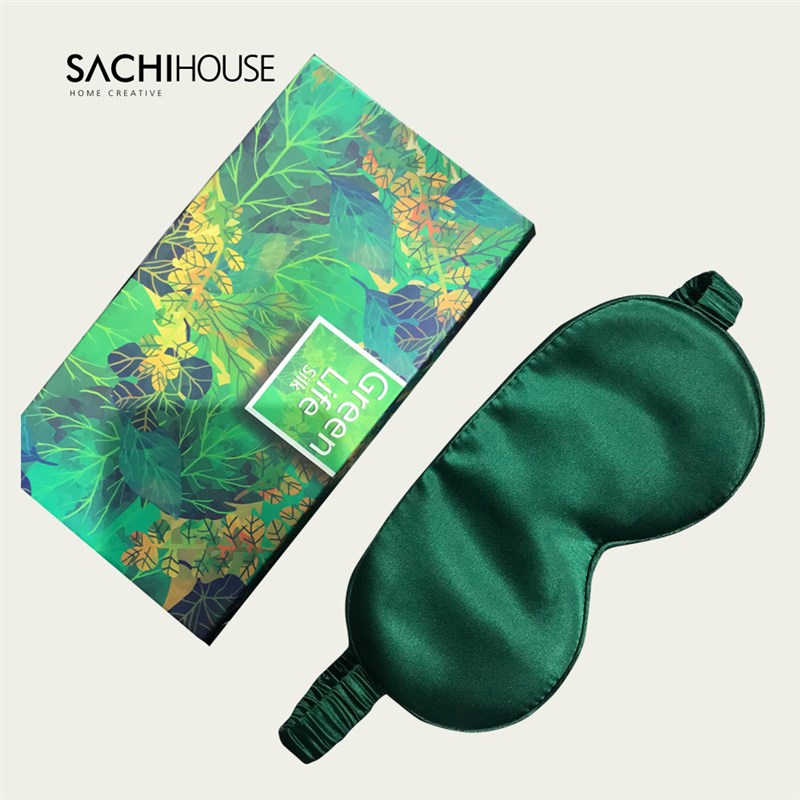 蚕丝绸真丝遮光助睡o眠眼罩透气缓解疲劳男女午休飞机旅行睡觉眼