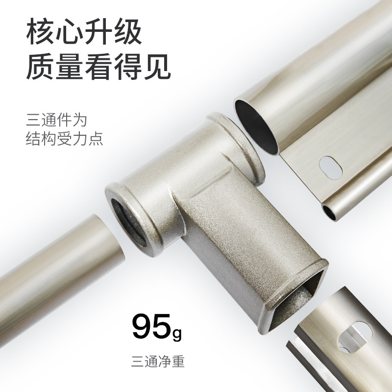 晾衣架落地折叠室内伸缩家用晾衣杆阳台移动M晒被子神器室外晒衣图片
