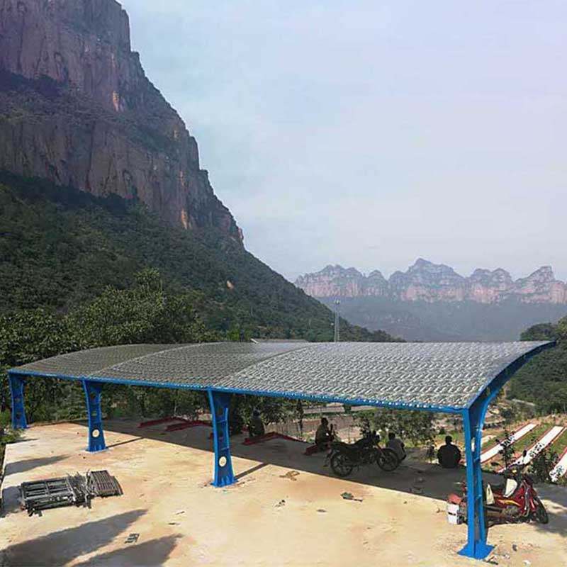 膜结构汽车停车棚户外设计加工z遮阳膜材景观棚钢梁张拉膜电动车