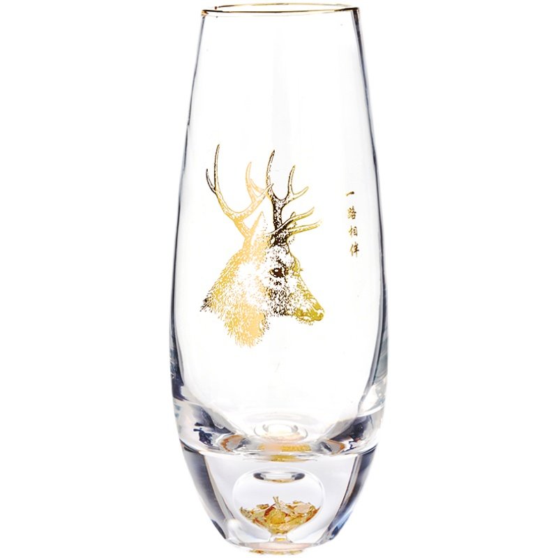 水晶玻璃杯大容量茶杯女金箔ins风耐热耐高温高T档茶楼专用绿茶杯,餐饮具,玻璃杯,淘宝优惠券,粉丝福利购,淘宝优惠卷