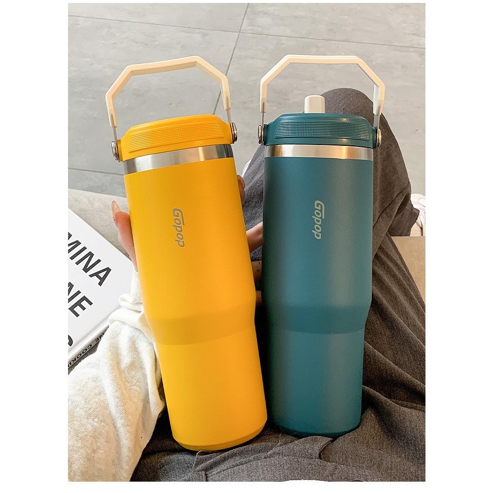 大容量304不锈钢保温杯，大容量汽车吸管水杯，冰杯，办公便携杯